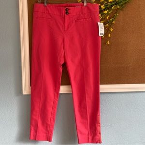 Anthropologie Cartonnier Charlie Ankle Pant in Pink/Rose Sz. 8 NWT (b7)
